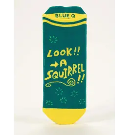 Blue Q Look A Squirrel Sneaker Socks