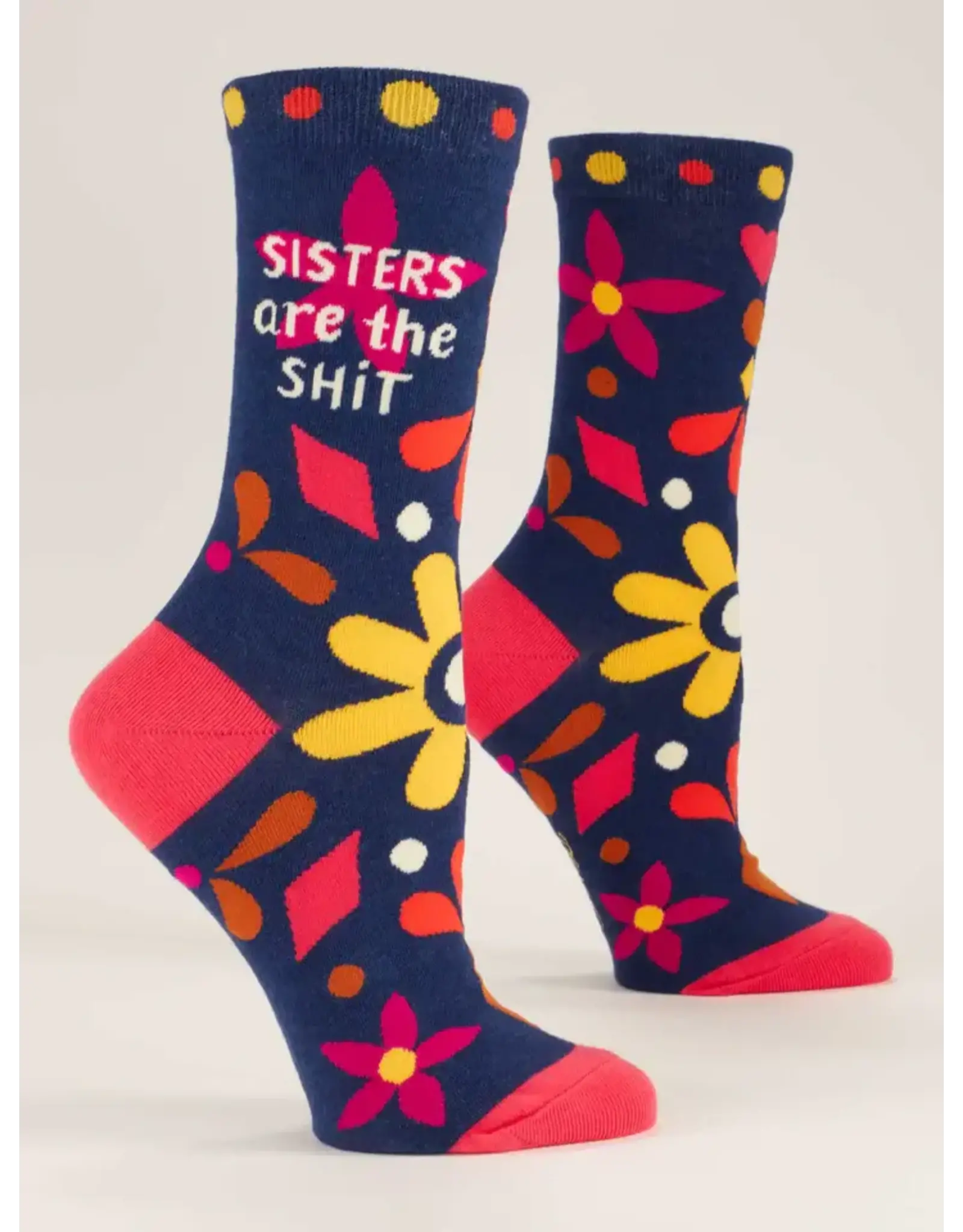 Blue Q Sisters Are The Shit Crew Socks