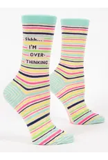 Blue Q Shhh I'm Overthinking Crew Socks