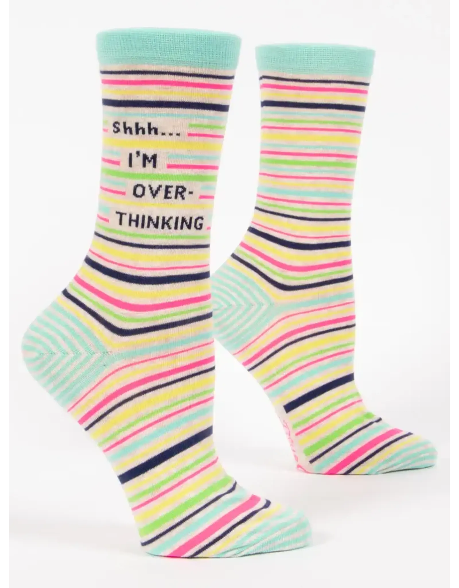 Blue Q Shhh I'm Overthinking Crew Socks