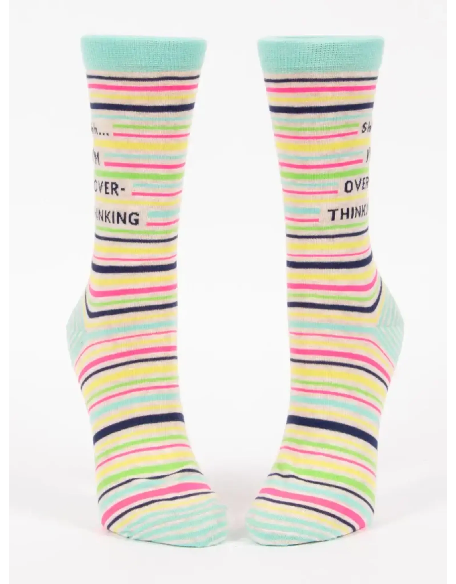 Blue Q Shhh I'm Overthinking Crew Socks