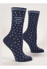 Blue Q Studies Show I'm The Shit Crew Socks