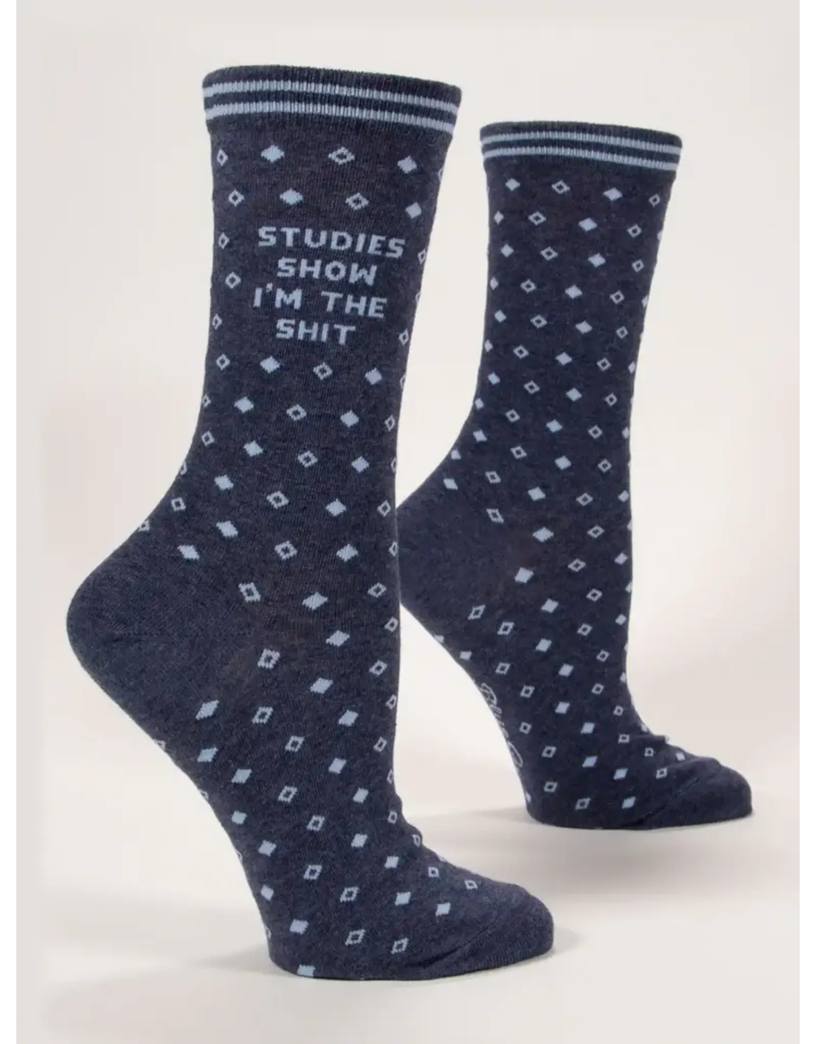 Blue Q Studies Show I'm The Shit Crew Socks