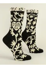 Blue Q I Made A Good Kid Crew Socks