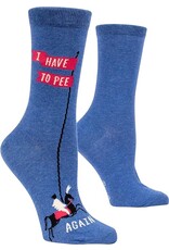 Blue Q I Have To Pee Again Crew Socks
