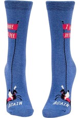Blue Q I Have To Pee Again Crew Socks