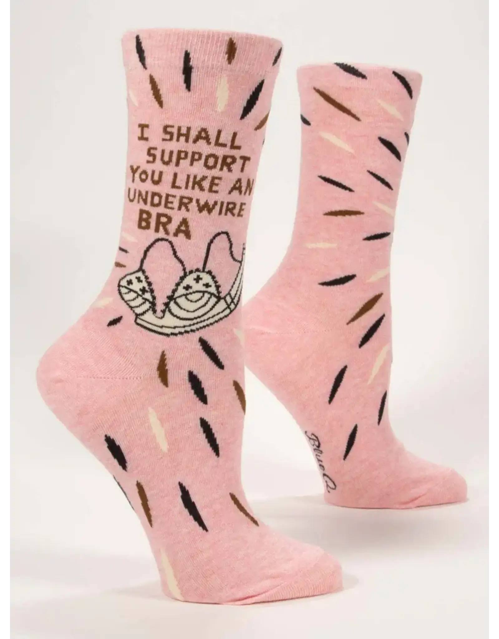 Blue Q I Shall Support You Like An Underwire Bra Crew Socks