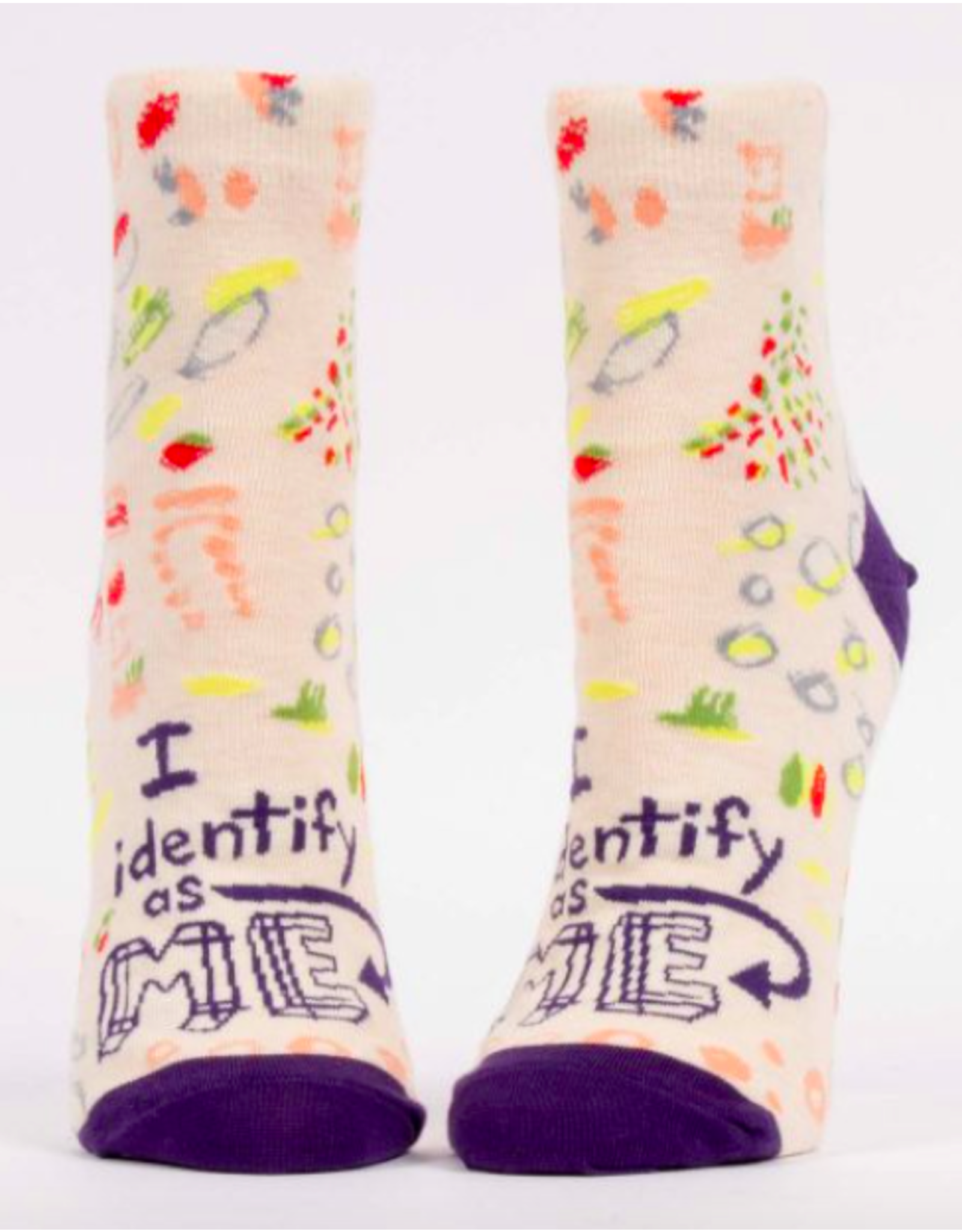 Blue Q I Identify As Me Socks