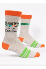 Blue Q  Ringmaster Of The Shit Show Mens Crew Socks