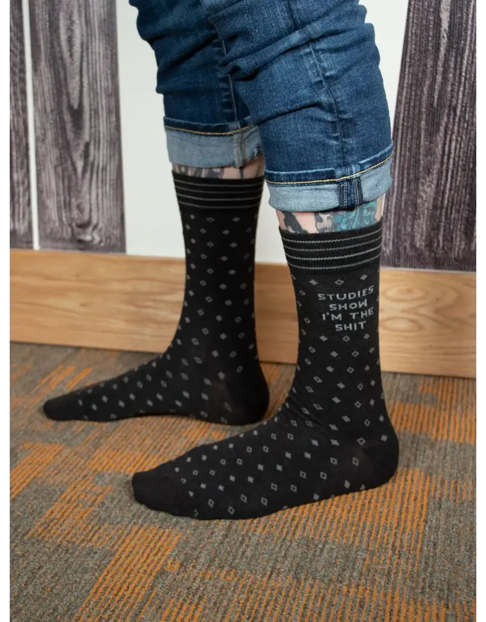 Blue Q Studies Show I'm The Shit Mens Socks