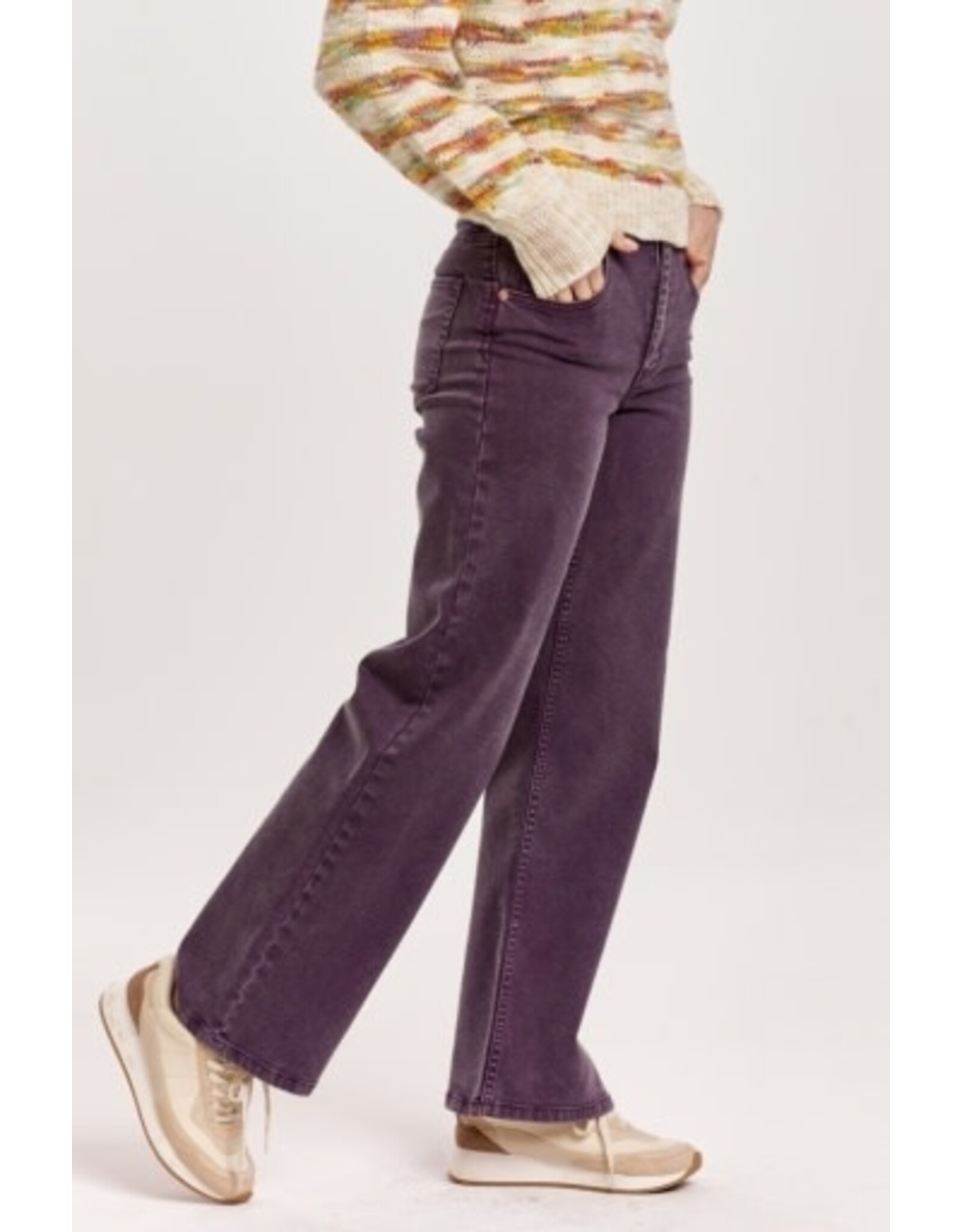 Dear John Denim Dear John Holly High Rise Straight Jeans Purple Plum