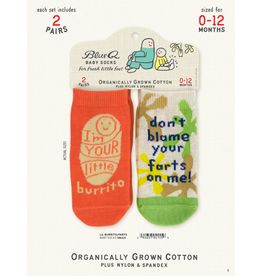 Blue Q Little Burrito/Farts Baby Socks