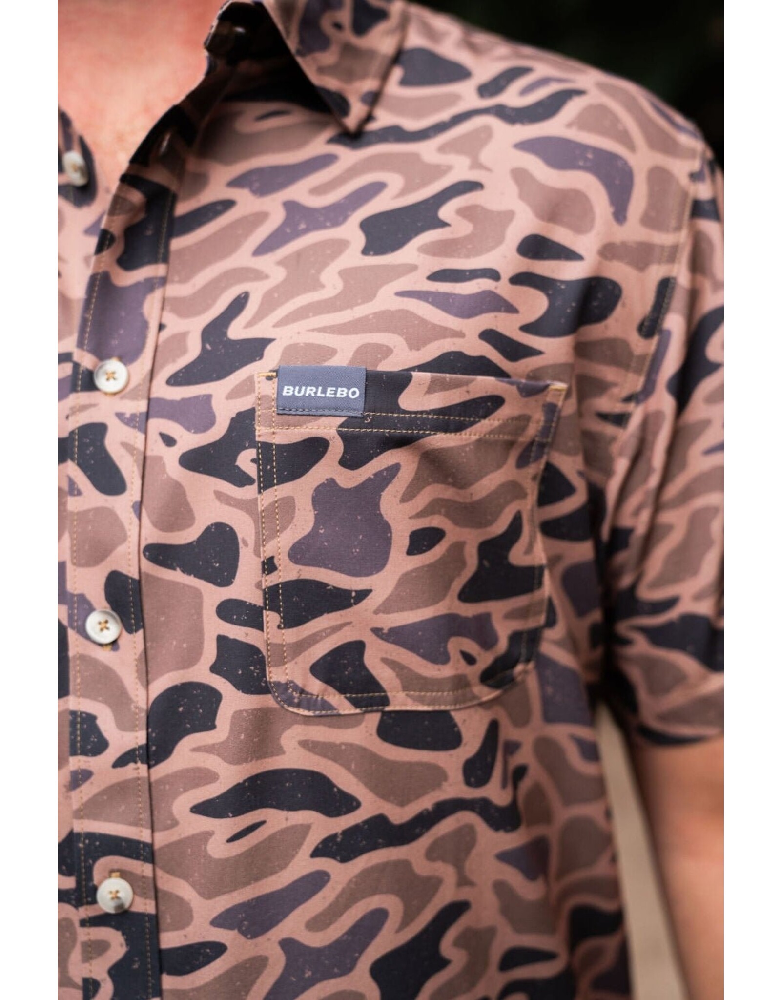 Burlebo Burlebo Performance Button Up  Gauge Camo