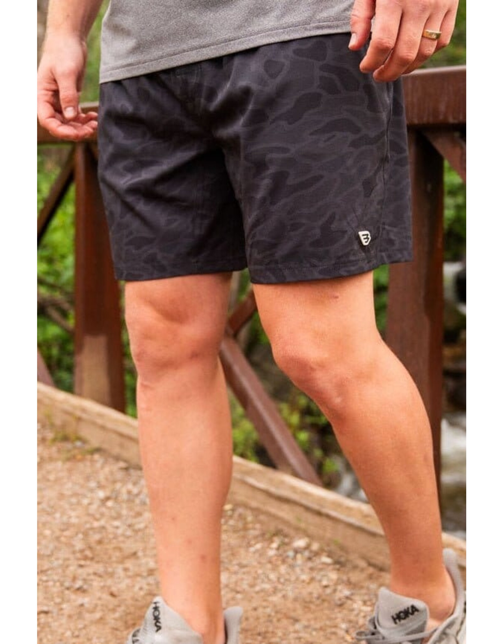 Burlebo Burlebo Athletic Short - Black Camo - Black Liner 7"