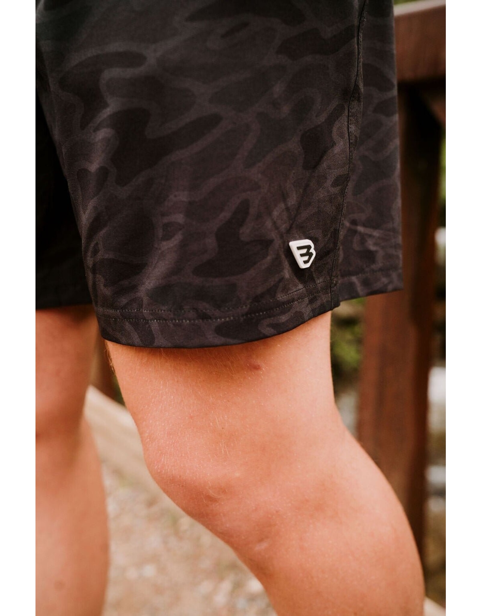 Burlebo Burlebo Athletic Short - Black Camo - Black Liner 7"