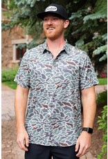 Burlebo Burlebo Performance Button Up  Retro Duck Camo