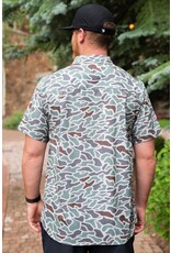 Burlebo Burlebo Performance Button Up  Retro Duck Camo