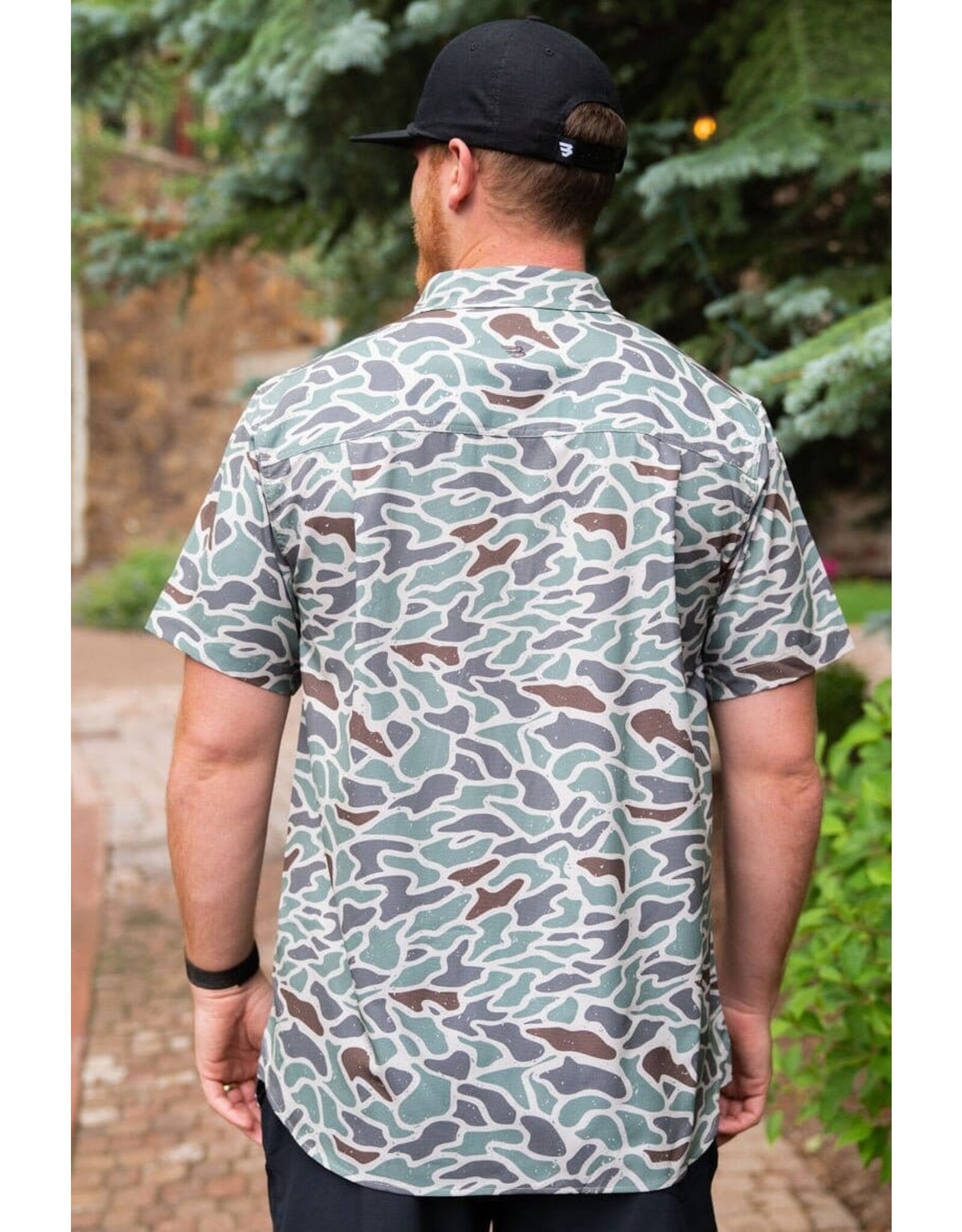 Burlebo Burlebo Performance Button Up  Retro Duck Camo