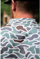 Burlebo Burlebo Performance Button Up  Retro Duck Camo