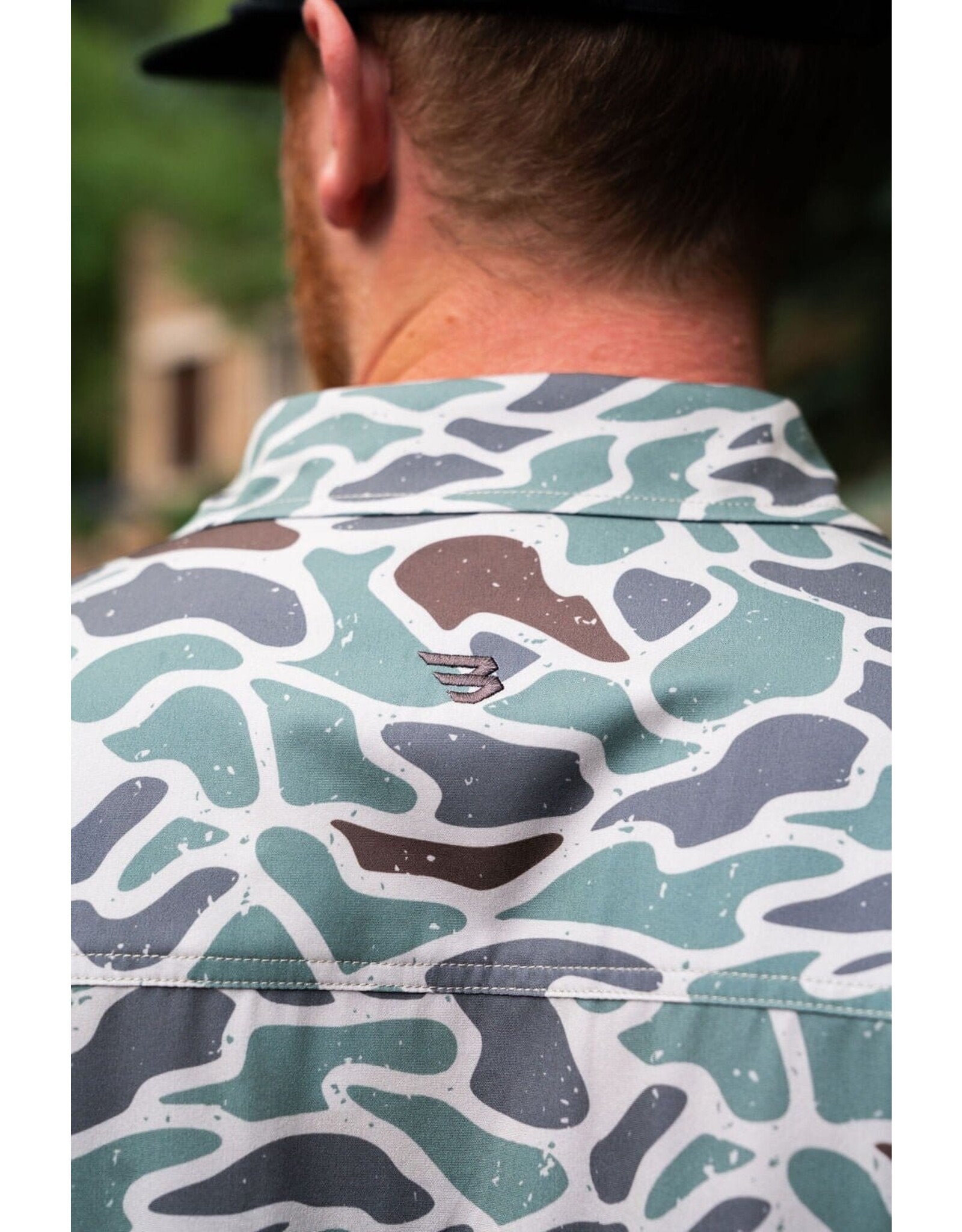 Burlebo Burlebo Performance Button Up  Retro Duck Camo