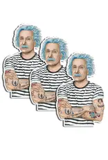 Inked Albert Einstein 3x4" Vinyl Sticker