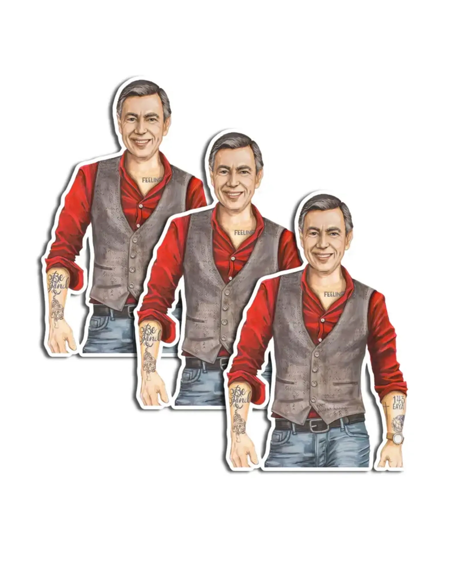 Mr. Rogers 3x4" Vinyl Sticker