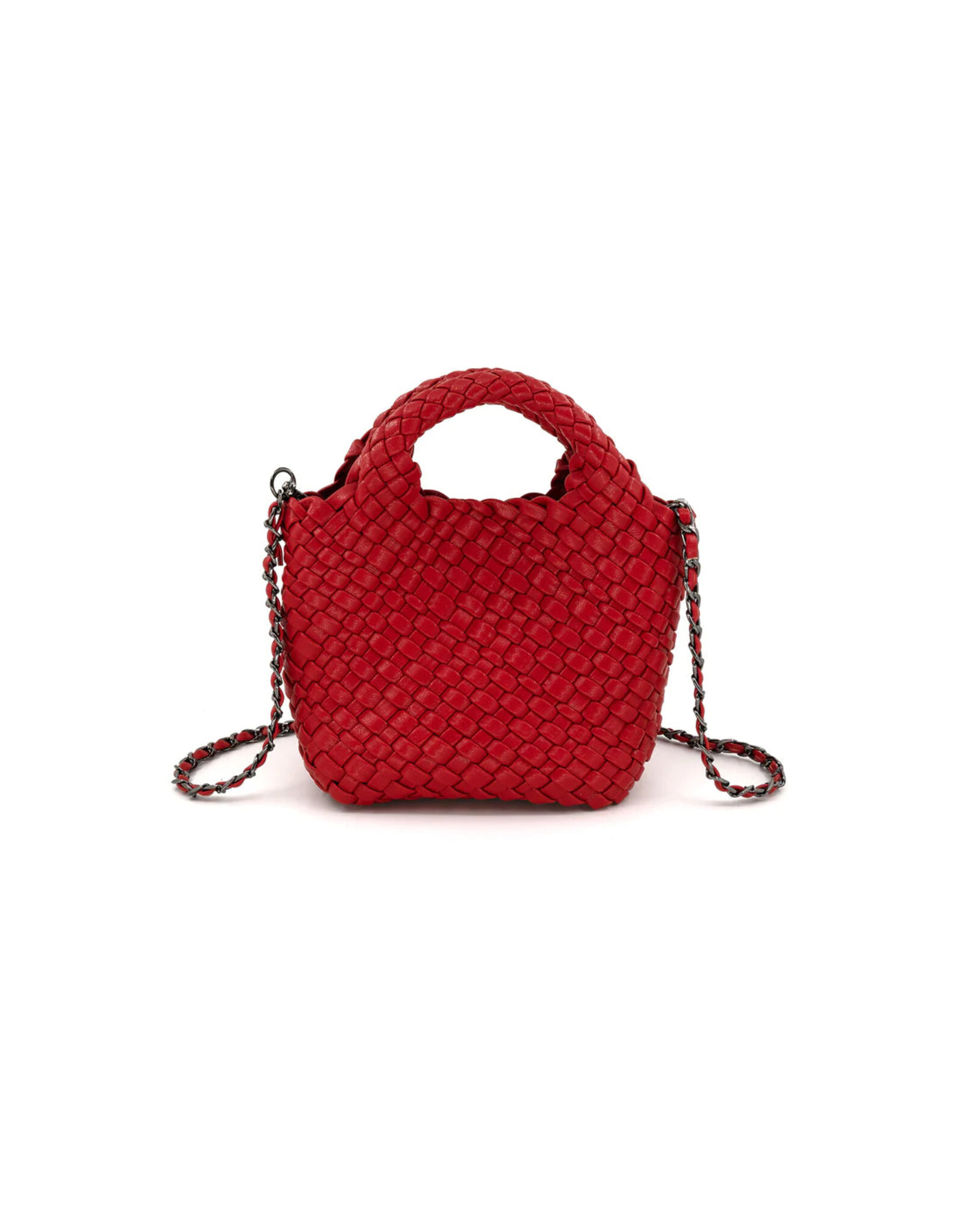 Red BC Braided Clutch