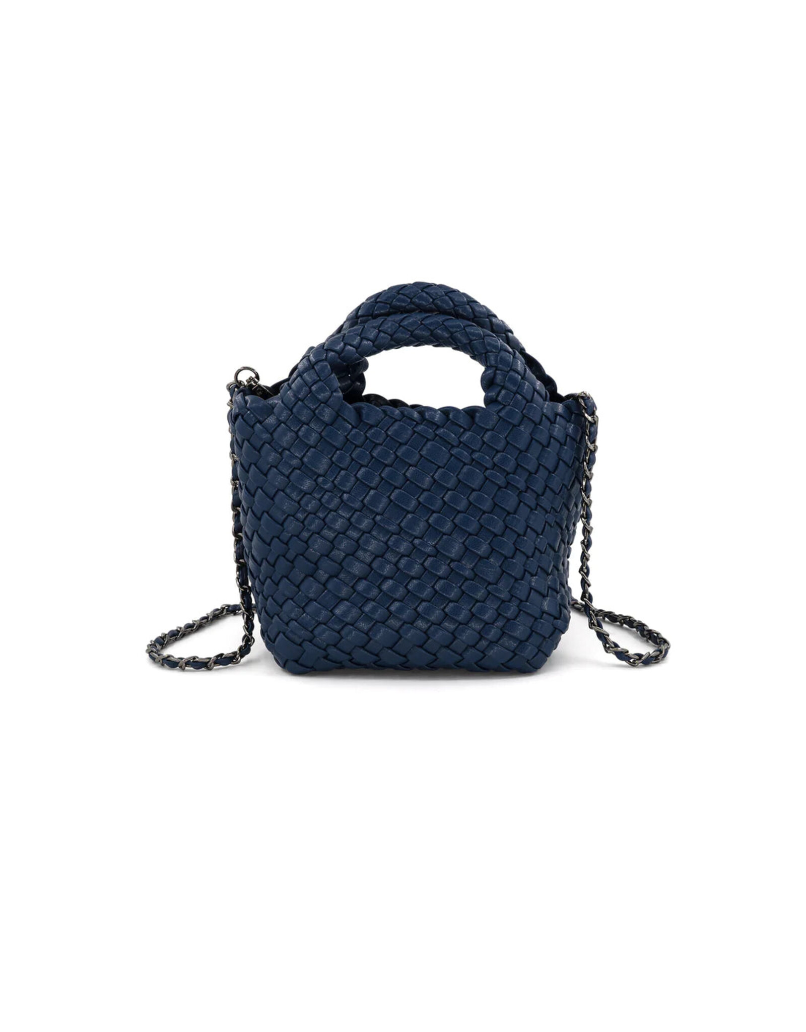 Navy BC Braided Clutch