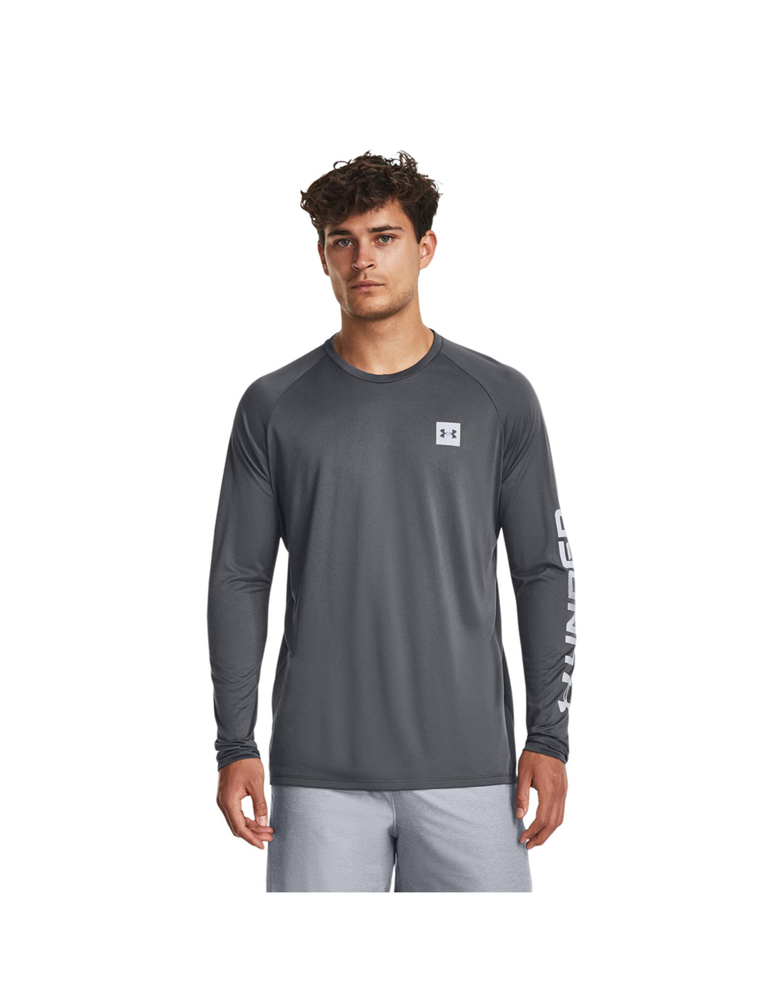 Under Armour Under Armour Mens Tech Print Fill Long Sleeve Tee