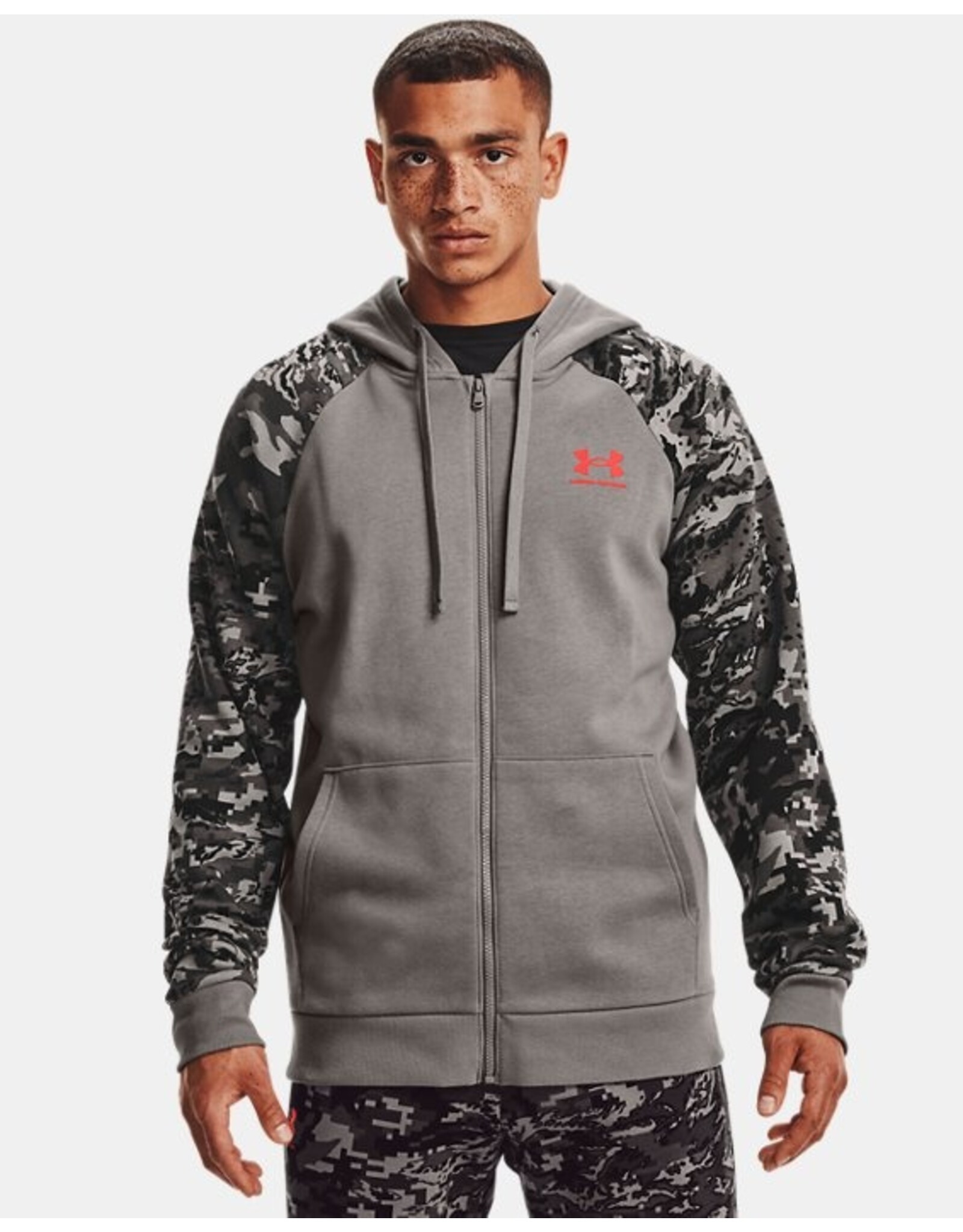 Under Armour Under Armour Mens Rival Fleece Camo Script Full Zip