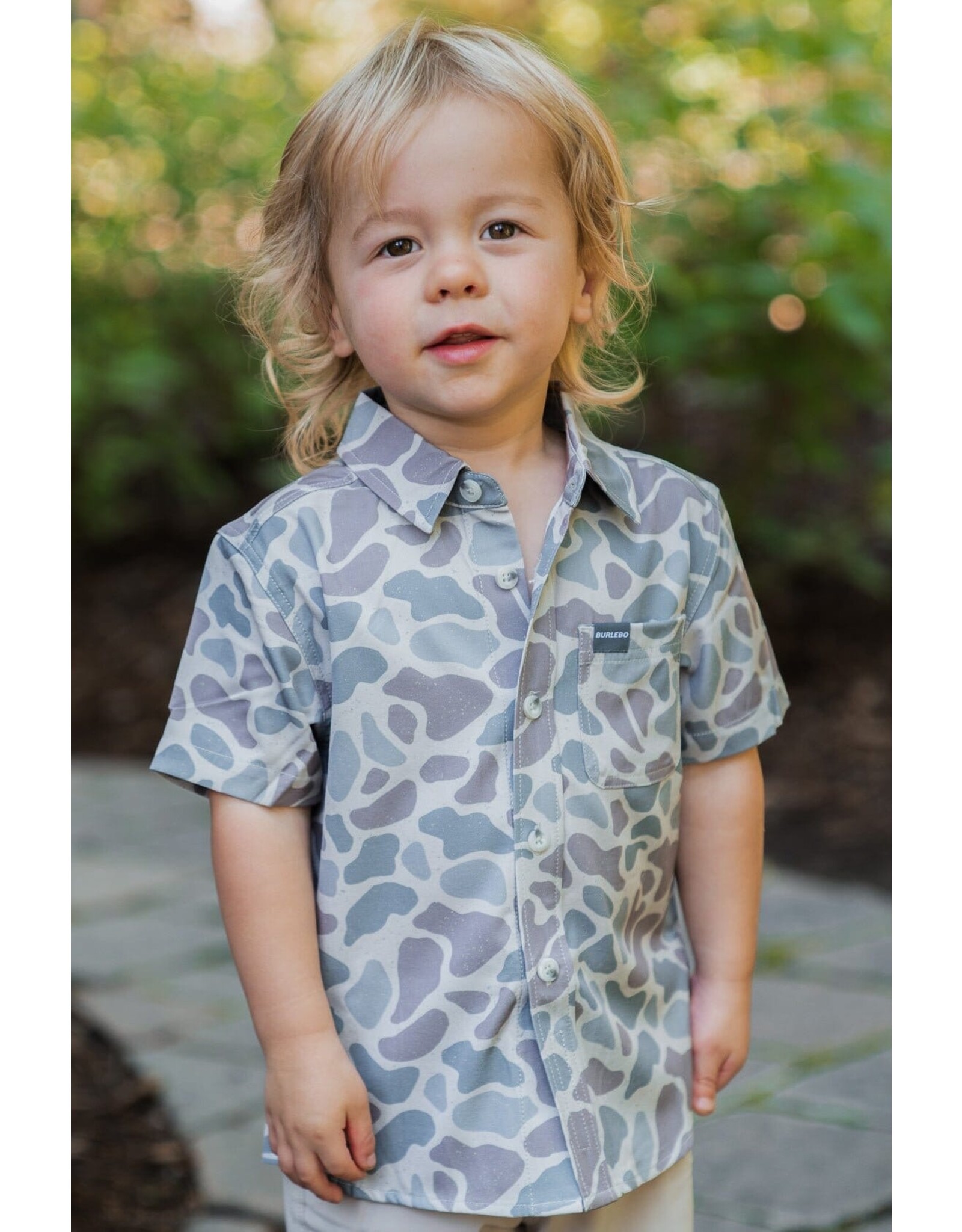 Burlebo Burlebo Youth Performance Button Up - Classic Deer Camo