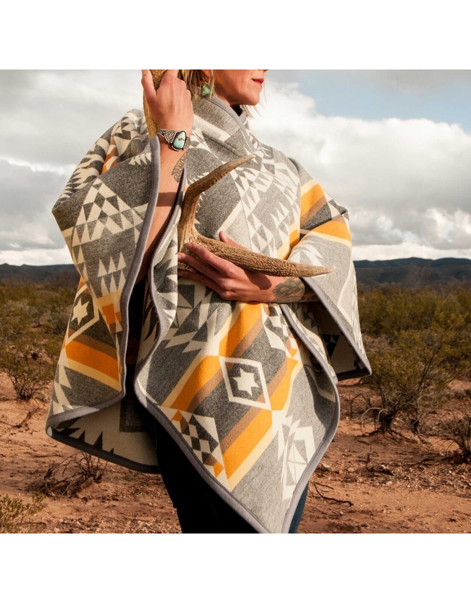 Arrowhead Wool Poncho