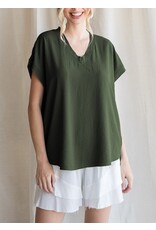 Olivia Sleeveless V-Neck Top