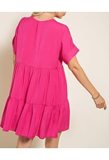 Brittany Silky Tiered Dress