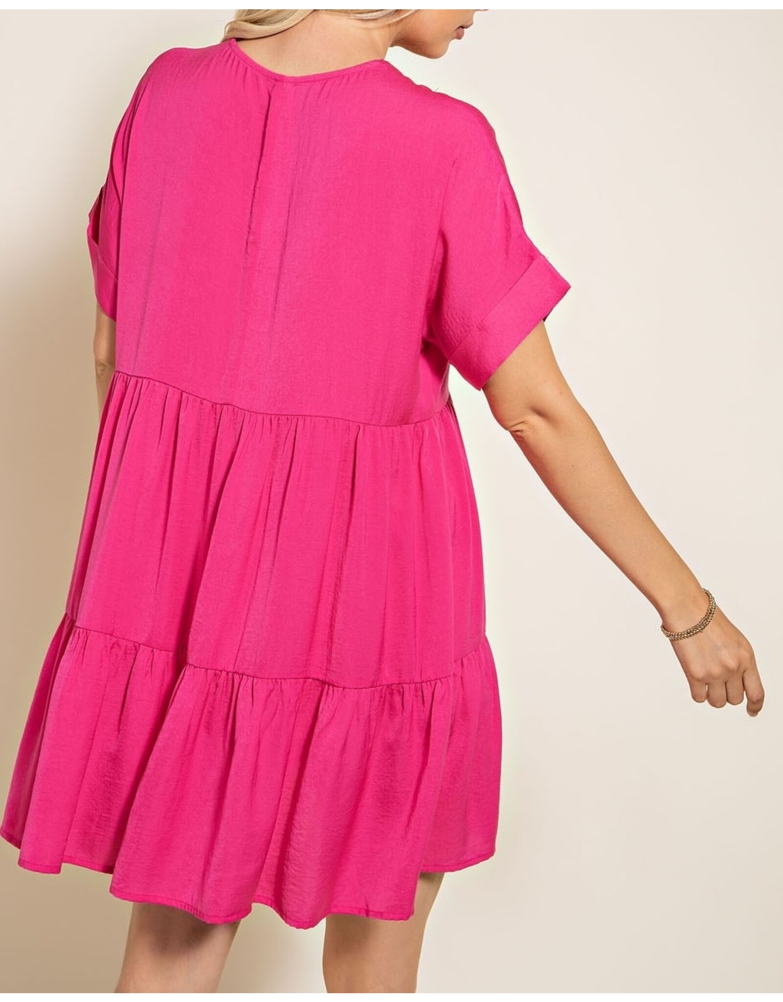 Brittany Silky Tiered Dress