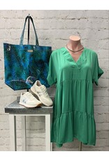 Brittany Silky Tiered Dress