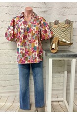 Jenni Floral Blouse With Puff Sleeve