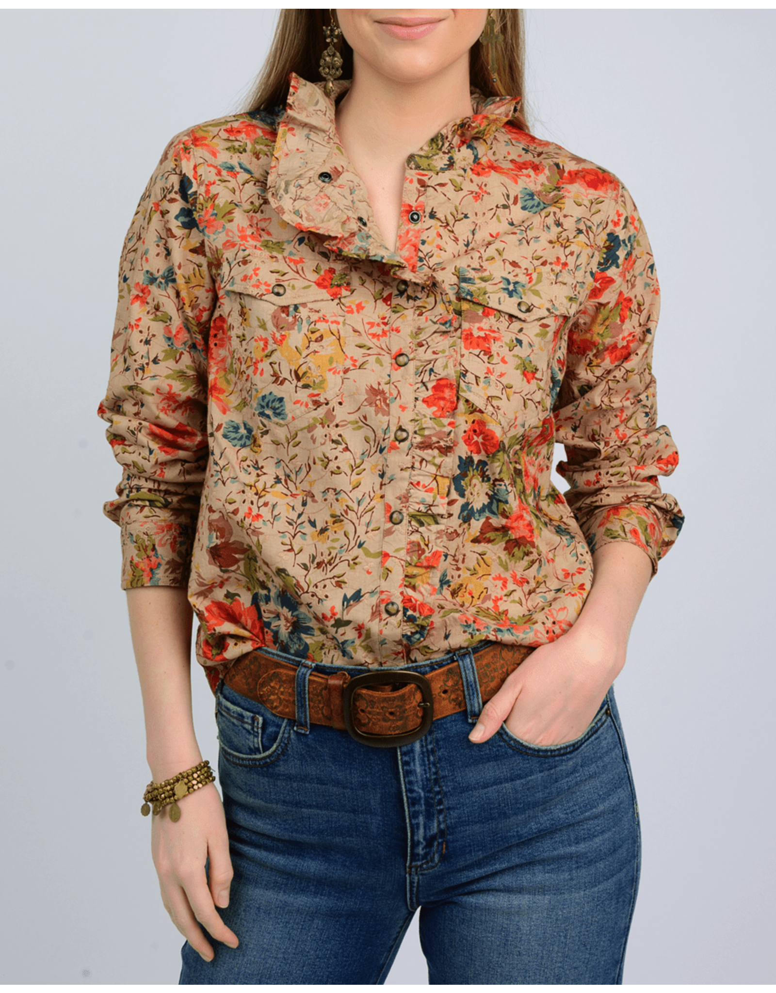 Ivy Jane Ivy Jane Eyelet Floral Snap Shirt