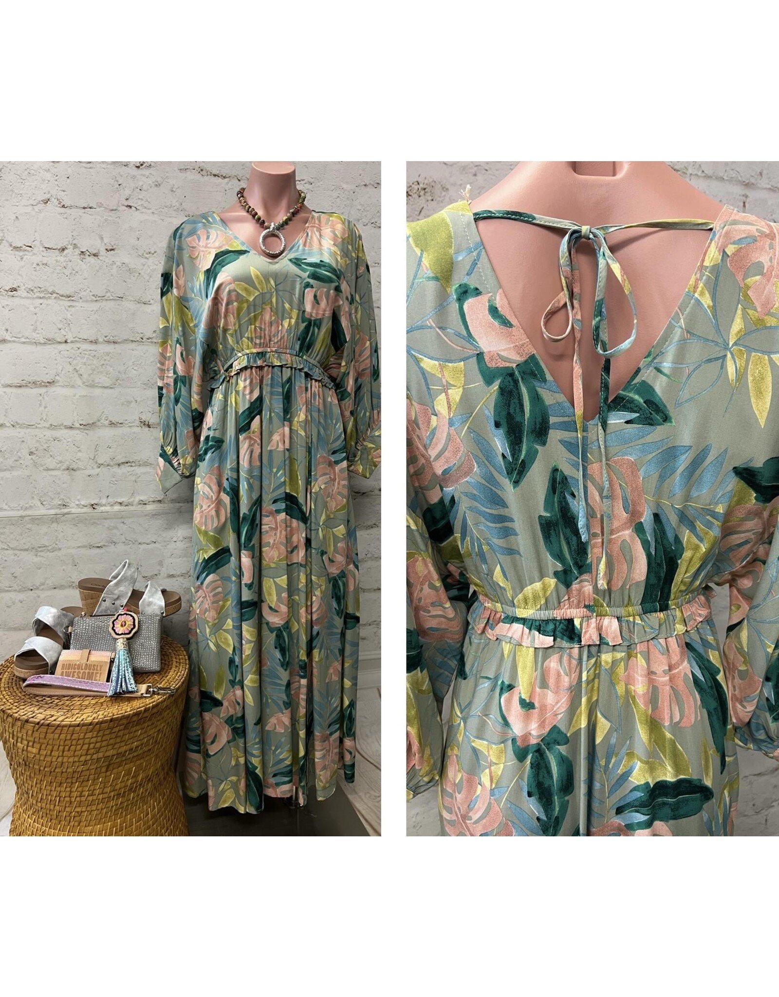 Aviana Tropical Print Dress