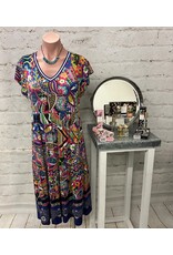 Johnny Was Johnny Was Demarne Tiered Tea Length Dress