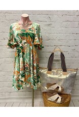 Akoni Tropical Midi Dress