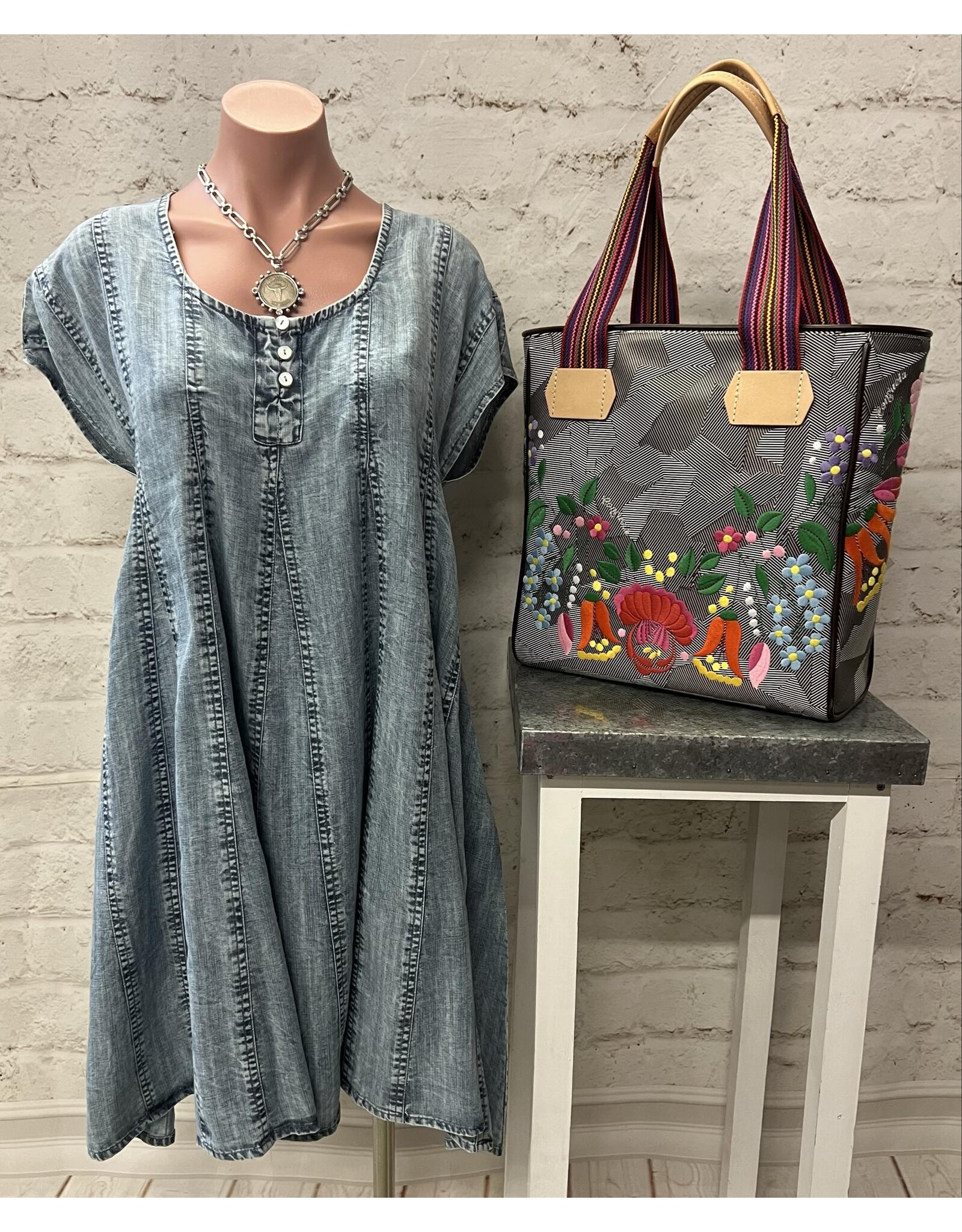 Uncle Frank Uncle Frank Denim Panel Dress