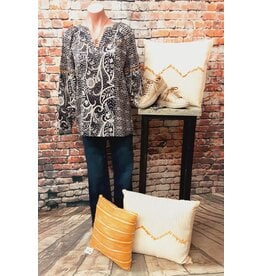 Tribal Tribal Notch Neckline Blouse