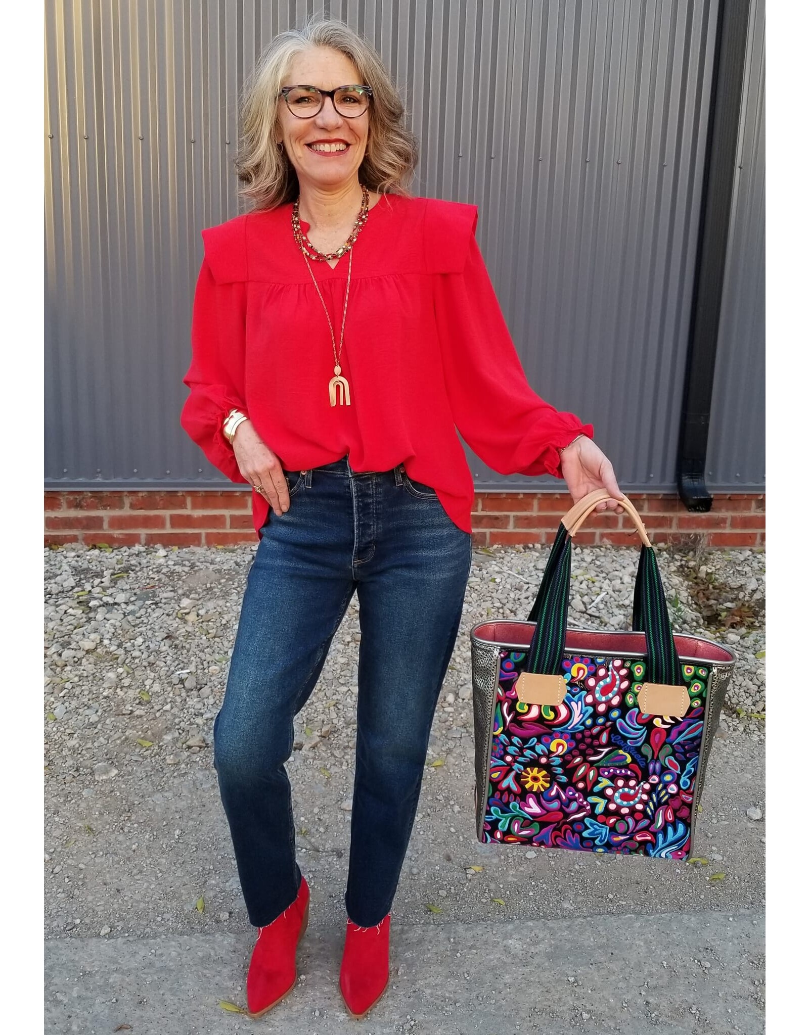 Kimberly Solid Top with Split Neck