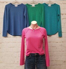 April Tiny Waffle Long Sleeve Top