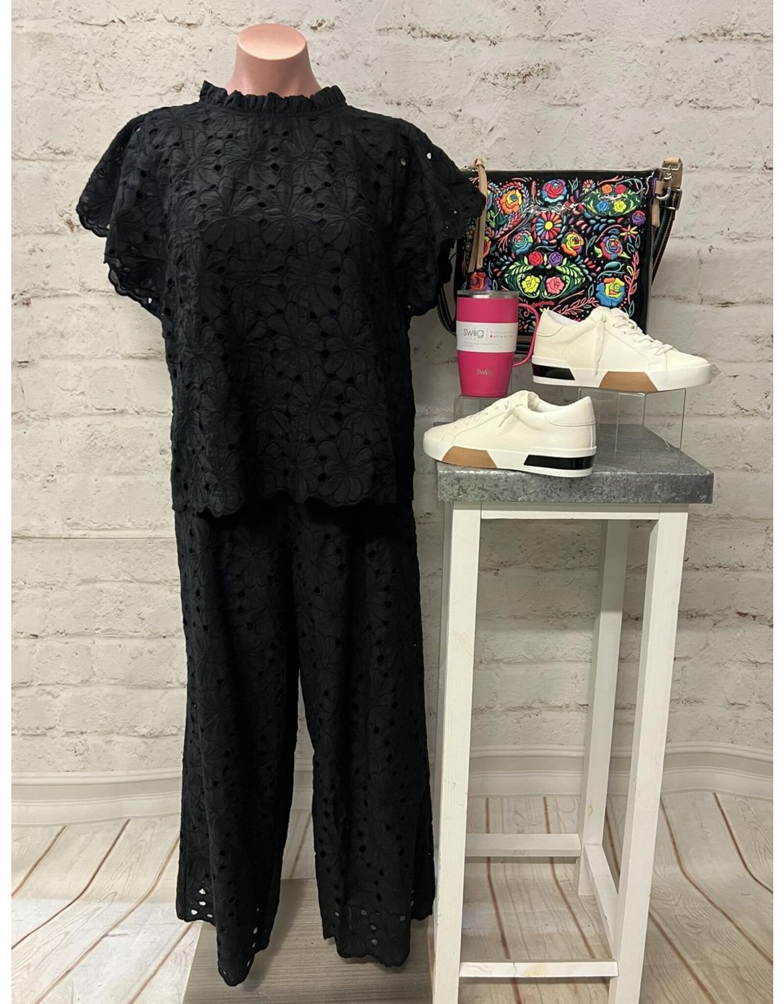 Annie Lace Short Sleeve Top