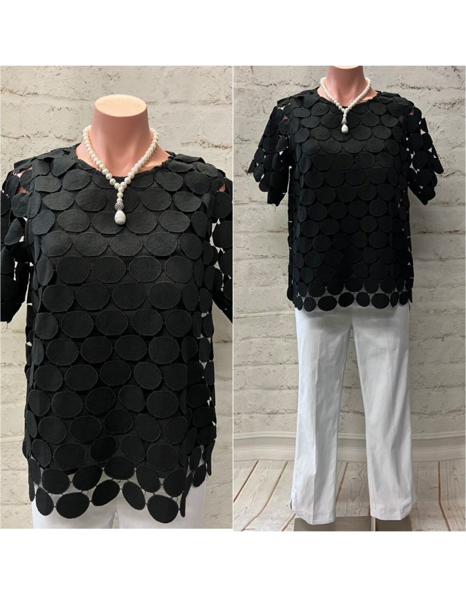 Adalaide Polka Dot Lace Top