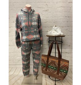 Rock & Roll Denim Rock & Roll Denim  Women Aztec Print Hoodie