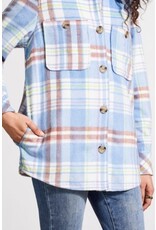 Tribal Tribal Plaid Shacket with Chest Pocket