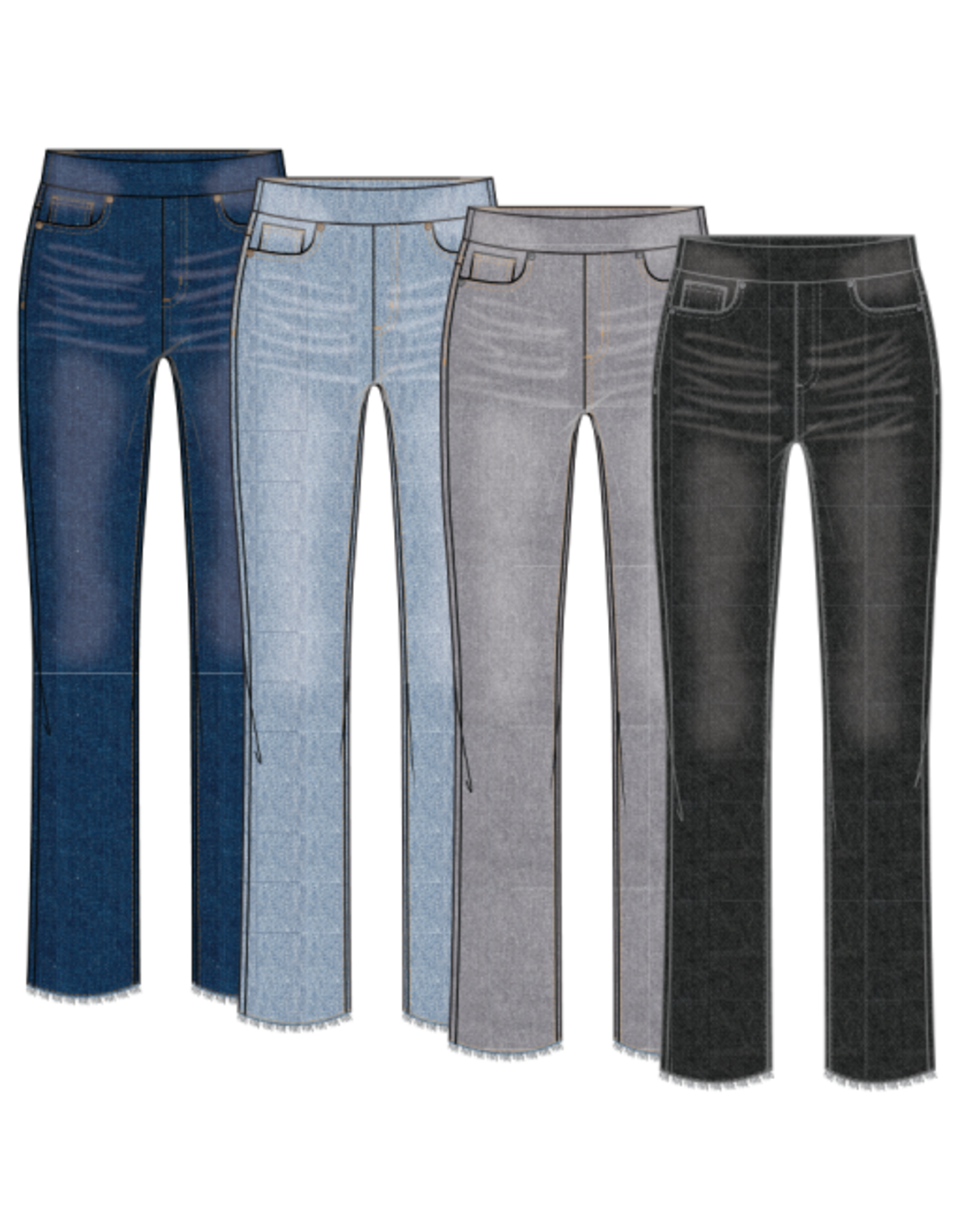 Tribal Tribal Audrey Pull-On Straight Crop Pant